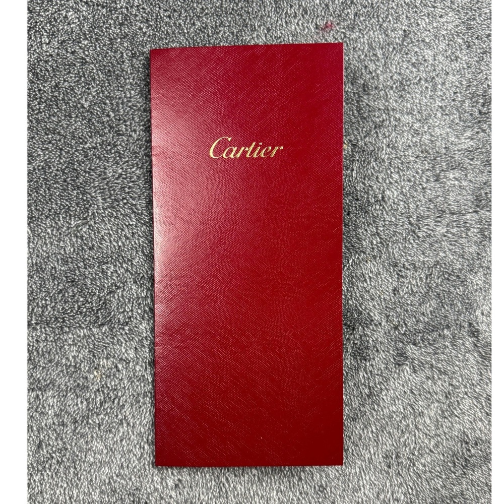 Cartier Red Folder‎ Authentic Jewelry Certificate Holder Booklet Case - Picture 2 of 6